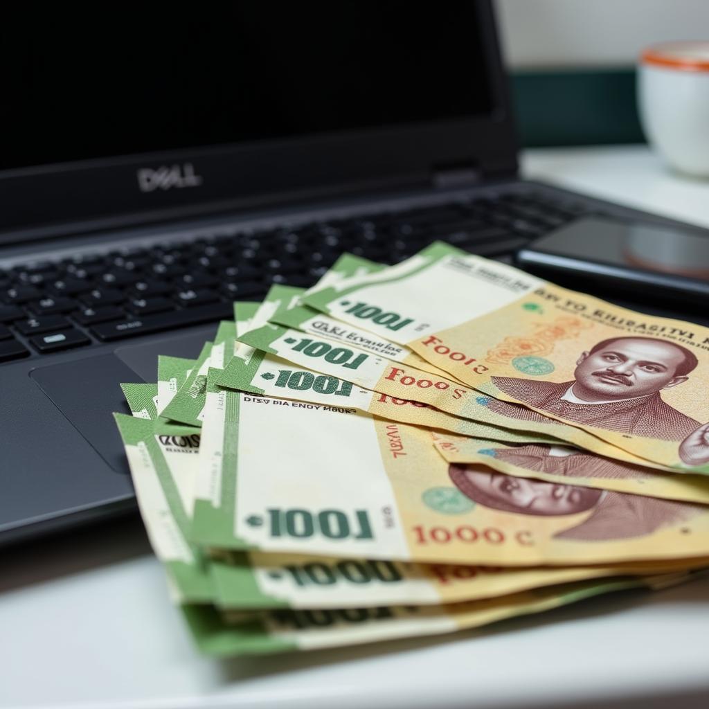 Pakistani Rupees and Dell Laptop