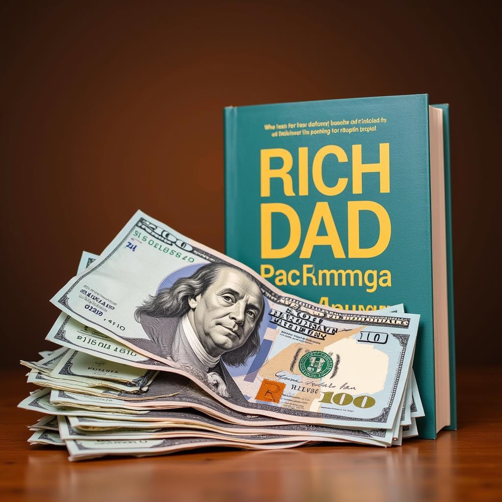 Pakistani rupees and Rich Dad Poor Dad book