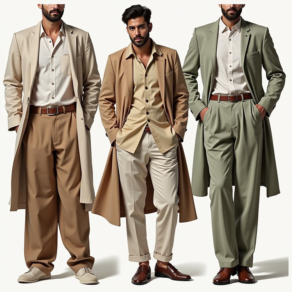 Different Styles of Pakistani Safari Suits