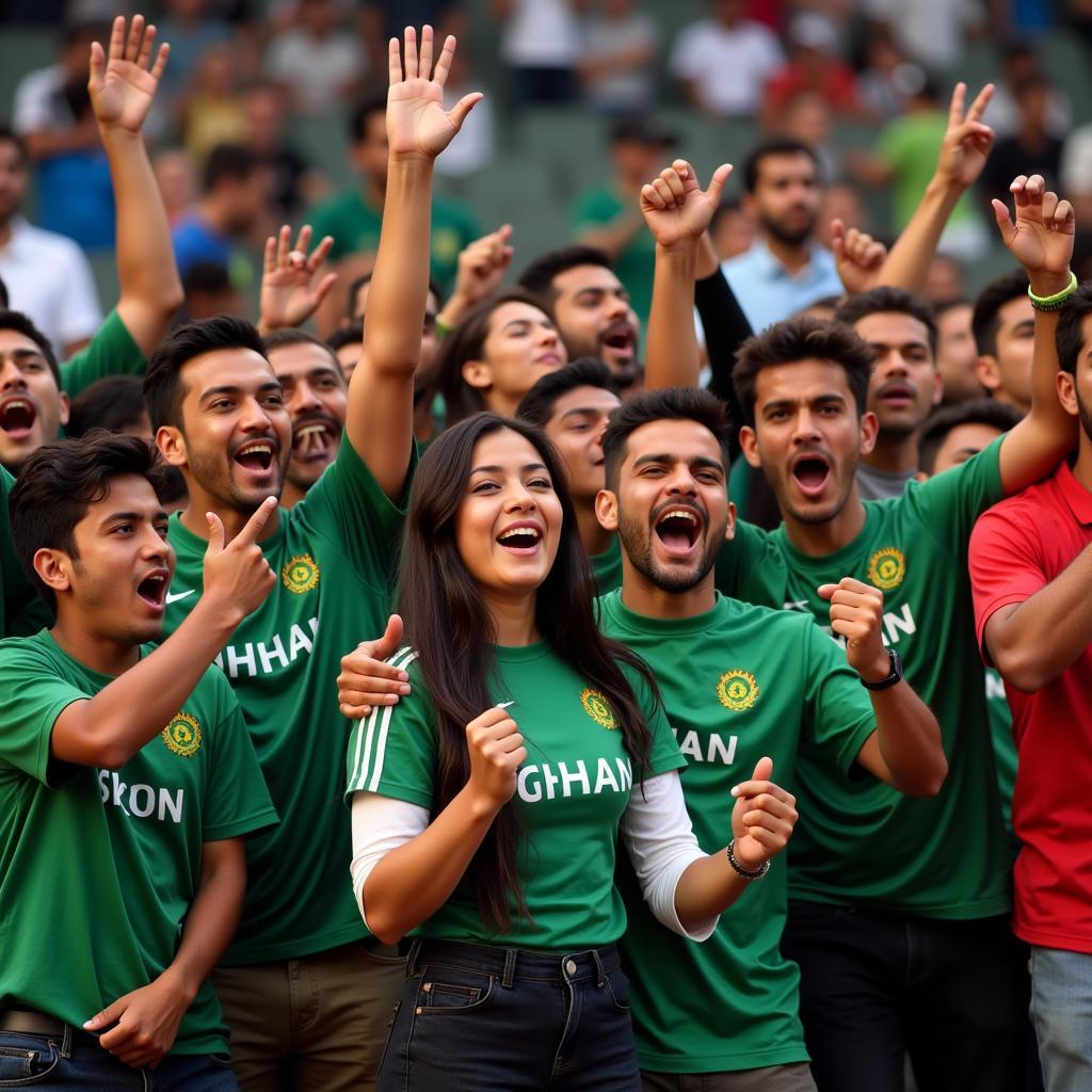 Pakistani Sports Fans Cheering