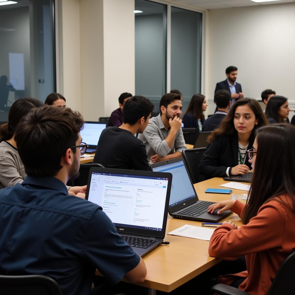 Pakistani students learning data science