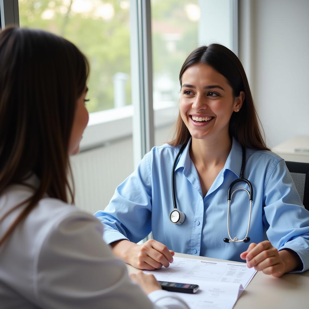 Pakistani Woman Consulting Doctor