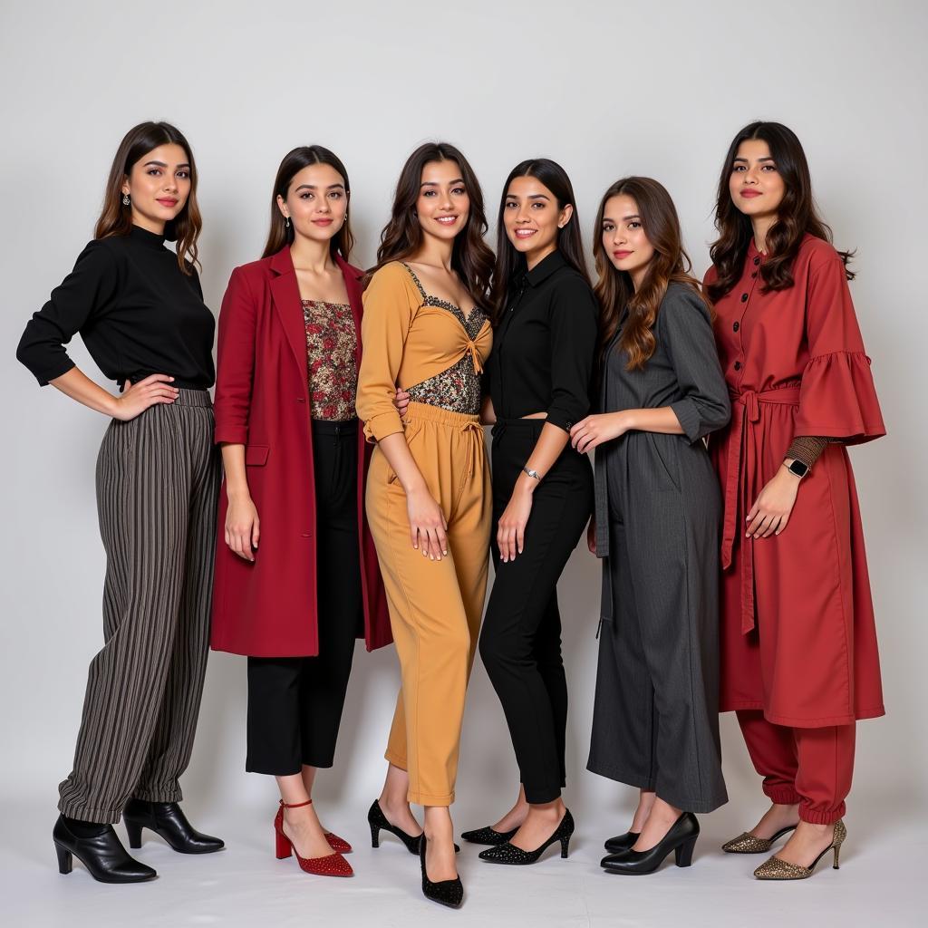 Pakistani women embracing Western fashion trends.