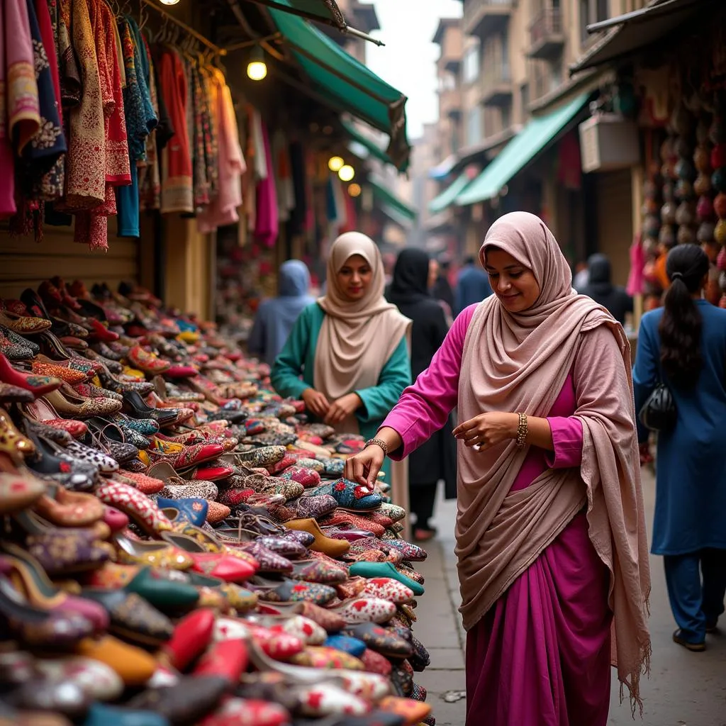 Pakistani Women Shopping for Shoes