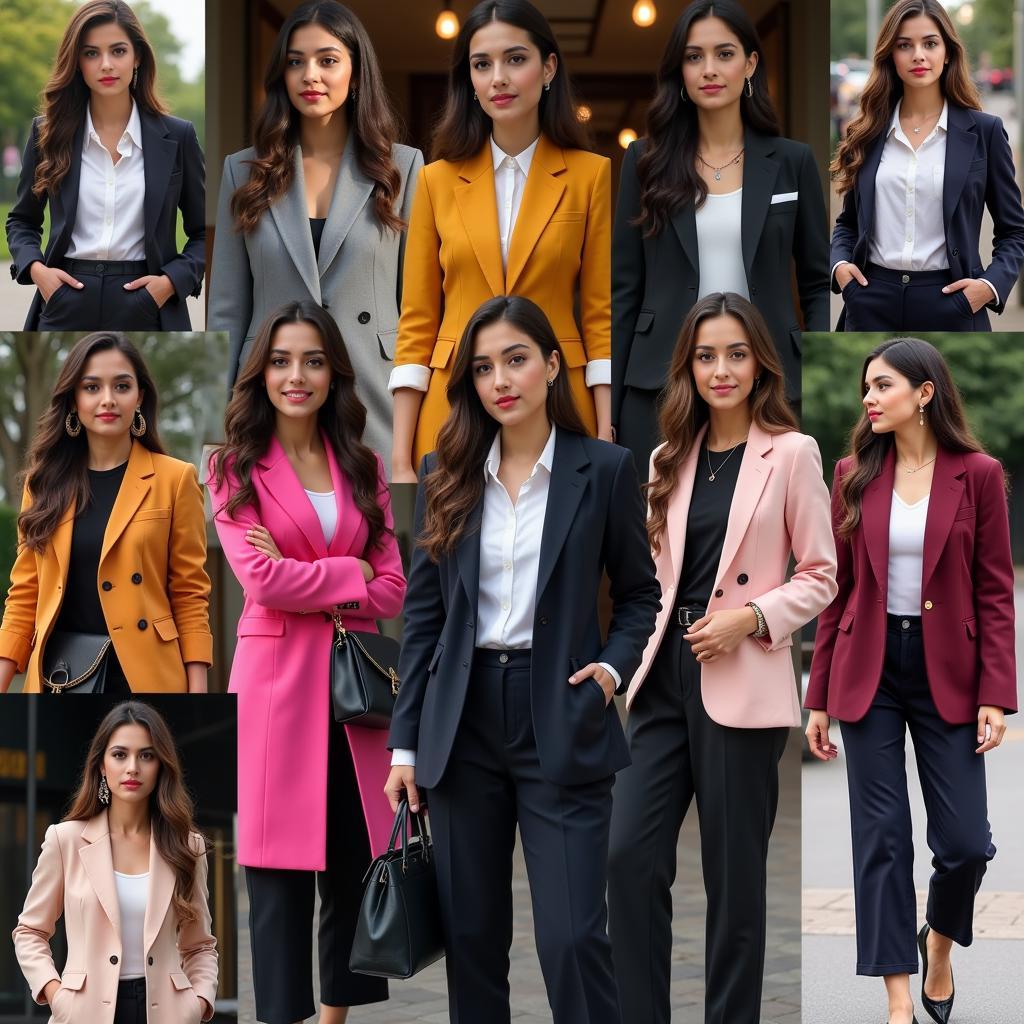 Pakistani Women Wearing Blazers