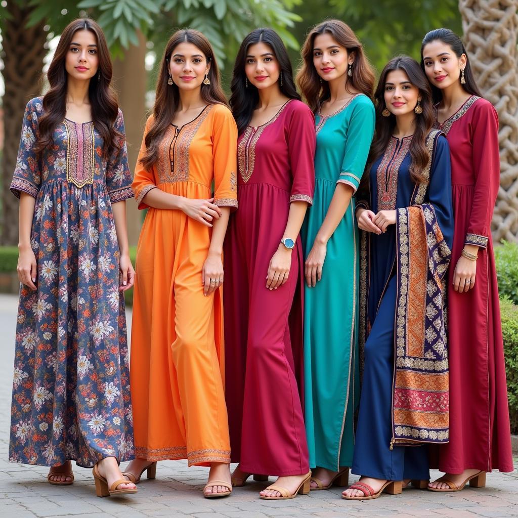 Women in Pakistan embracing the maxi dress trend