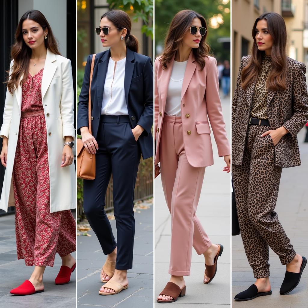 Pakistani Women Wearing Mules Shoes