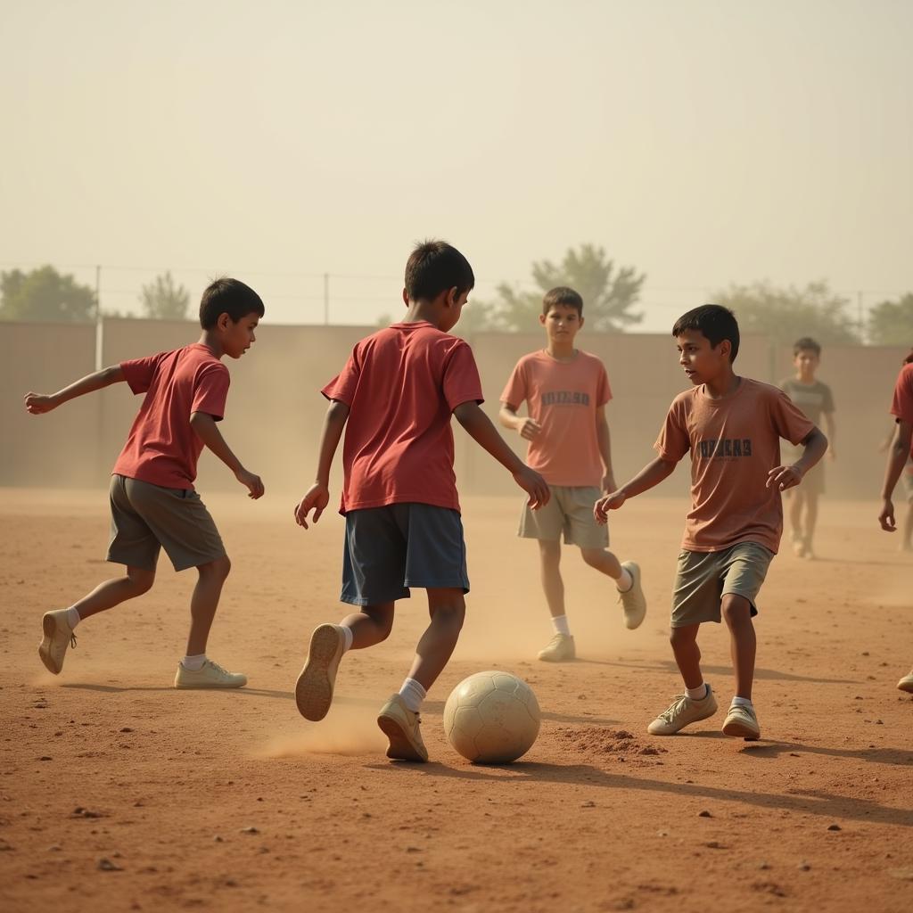 Pakistani Youth Enjoying Football