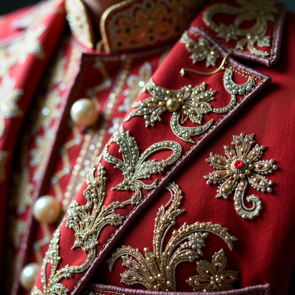 Close-up of Palachi Suit Embroidery