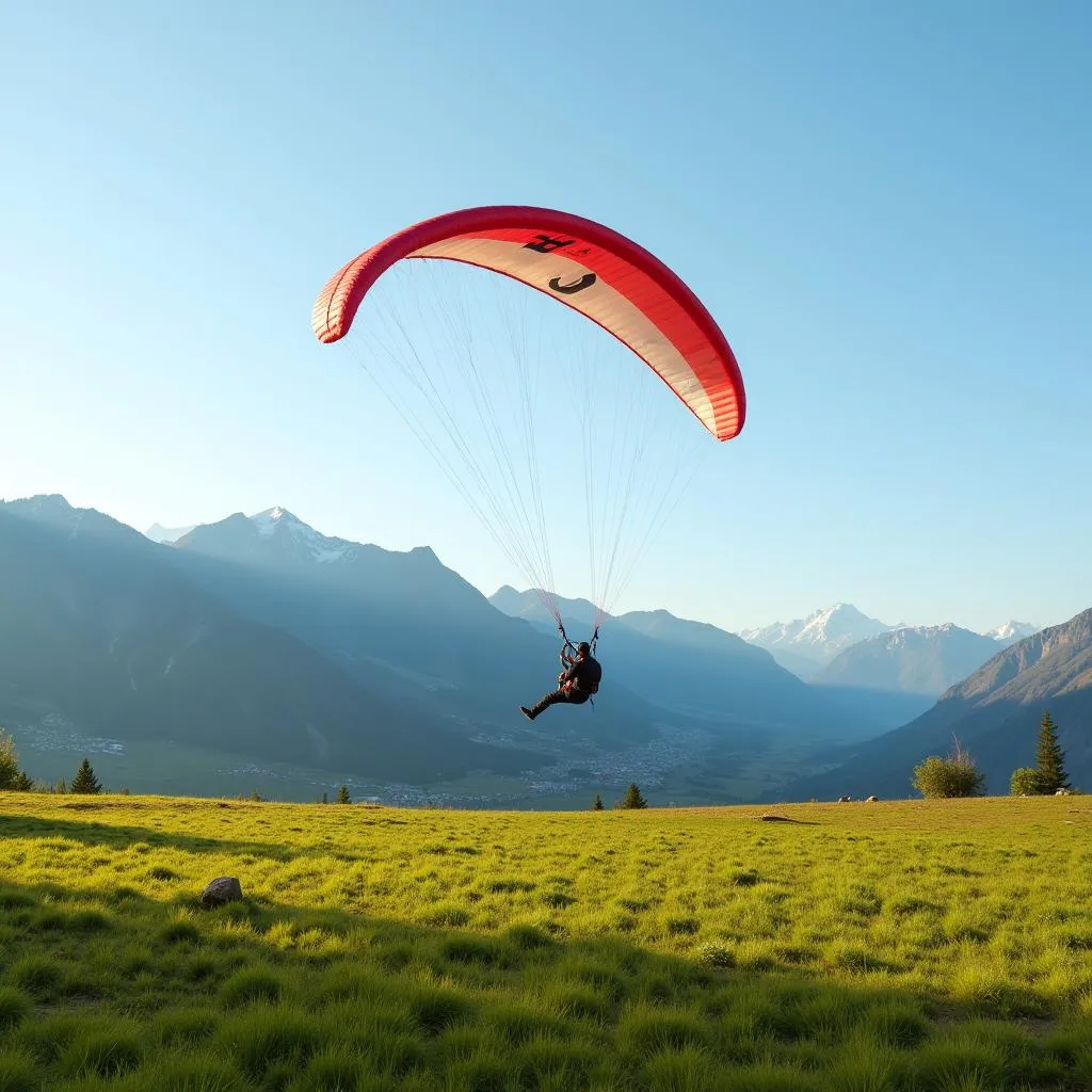 Safe Paragliding Landing in Pakistan