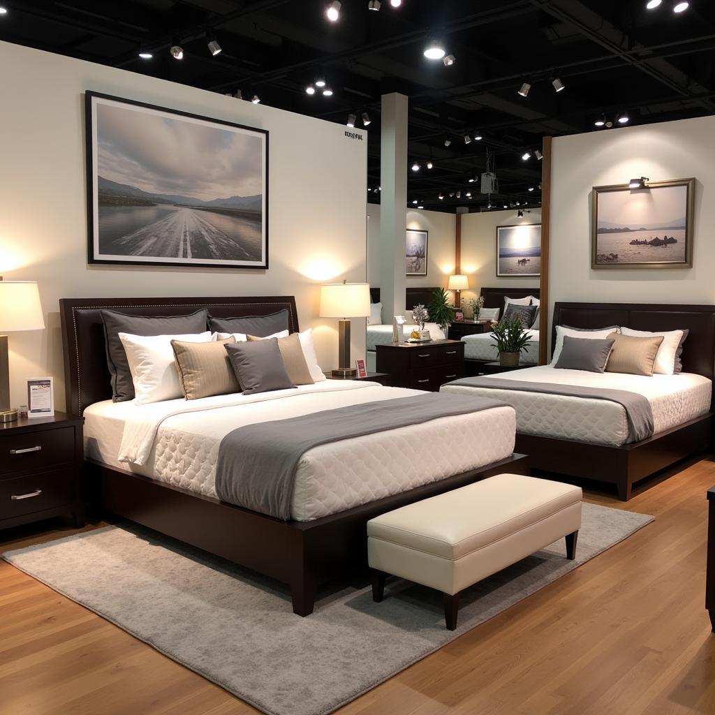 Paramount Beds on Display in a Showroom