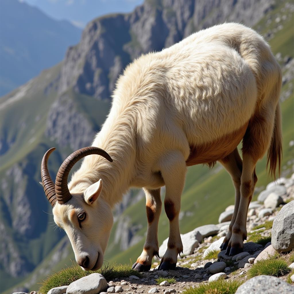 Pashmina Goat in Himalayas