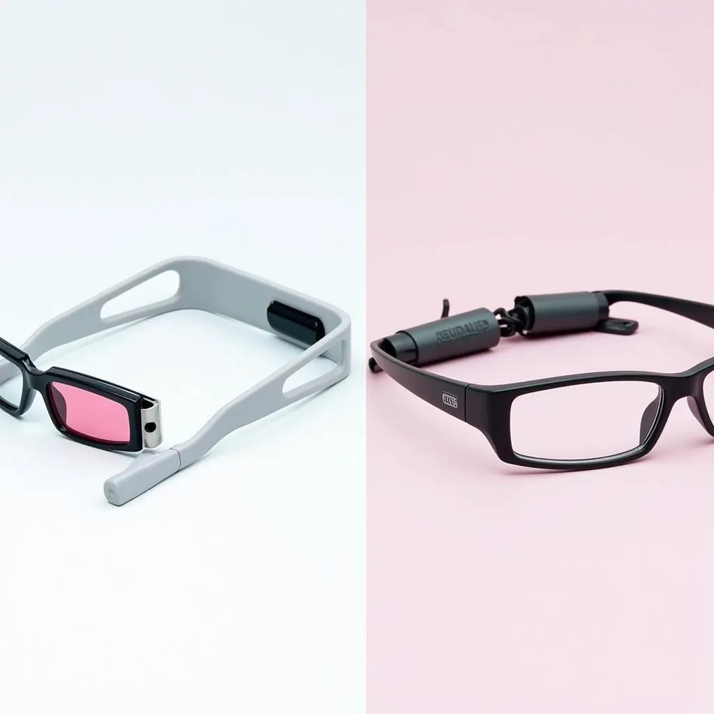 Passive and Active 3D Glasses Side-by-Side