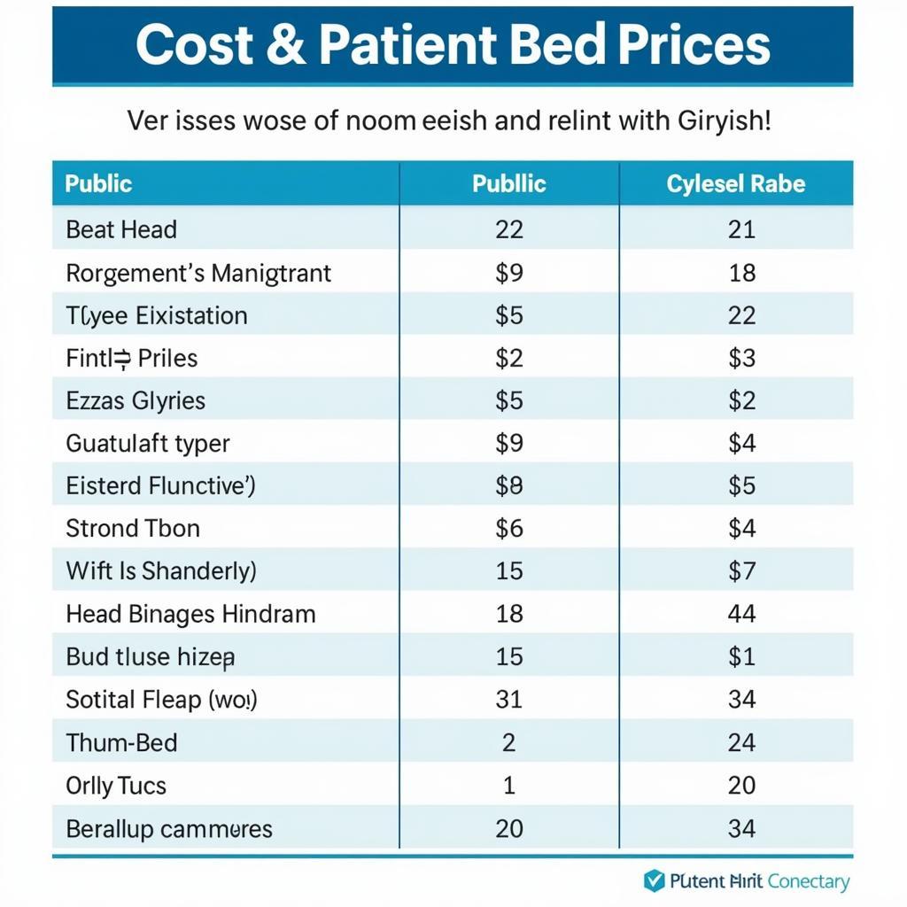 Patient Bed Price in Pakistan Comparison Chart