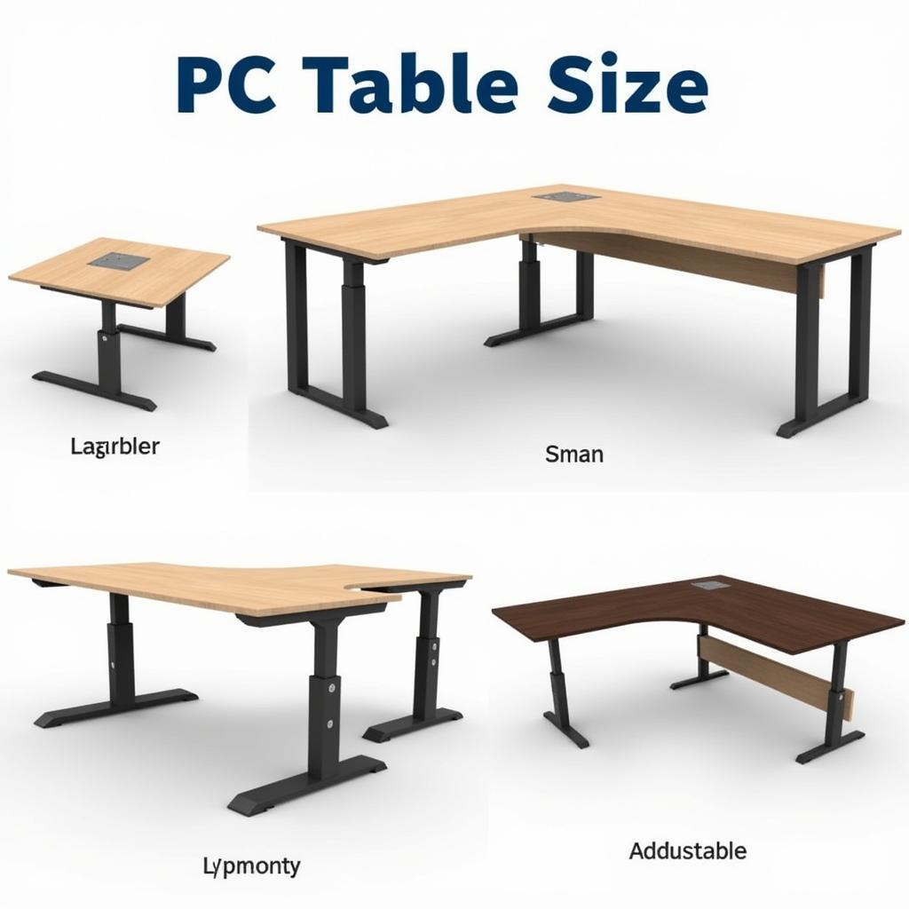 PC table sizes in Pakistan