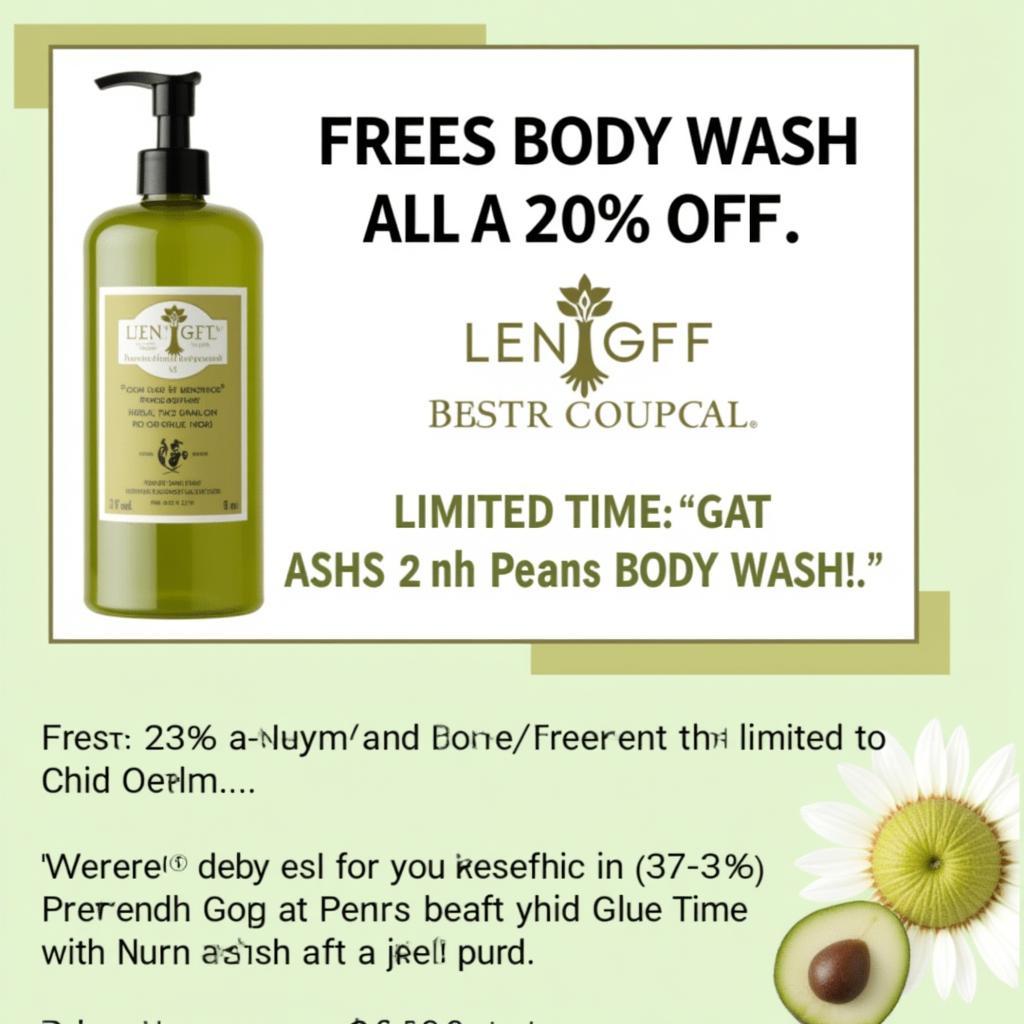 Promotional Offer for Pears Body Wash