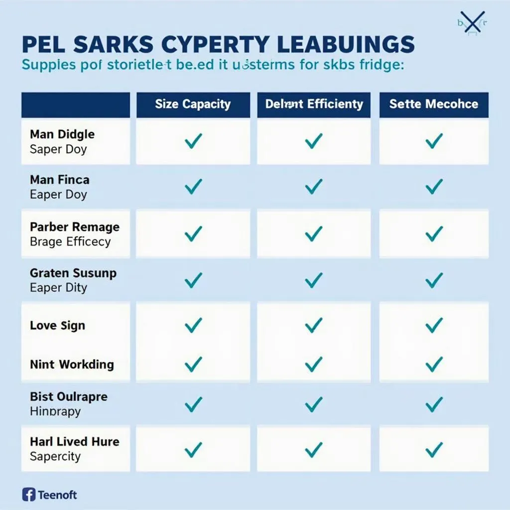 Compare Pel Fridge Features