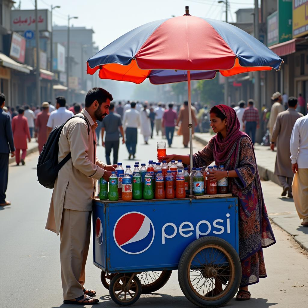 Pepsi Street Vendor in Pakistan