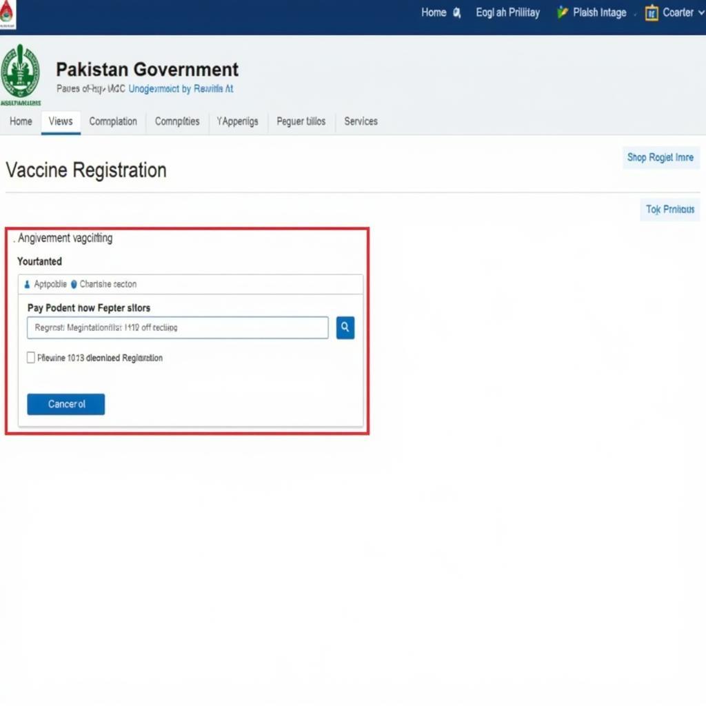 Online Registration for Pfizer Vaccine