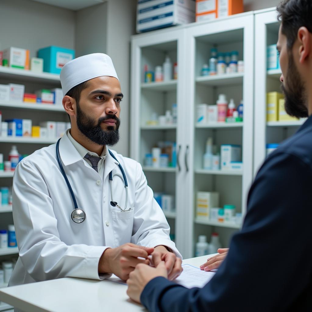 Pharmacist Assisting Customer