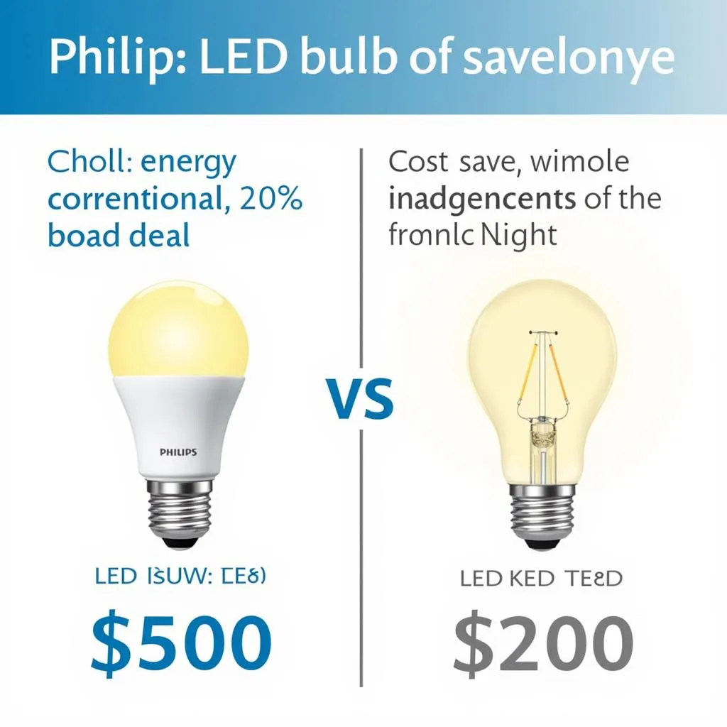 Philips LED Bulb Energy Saving Comparison