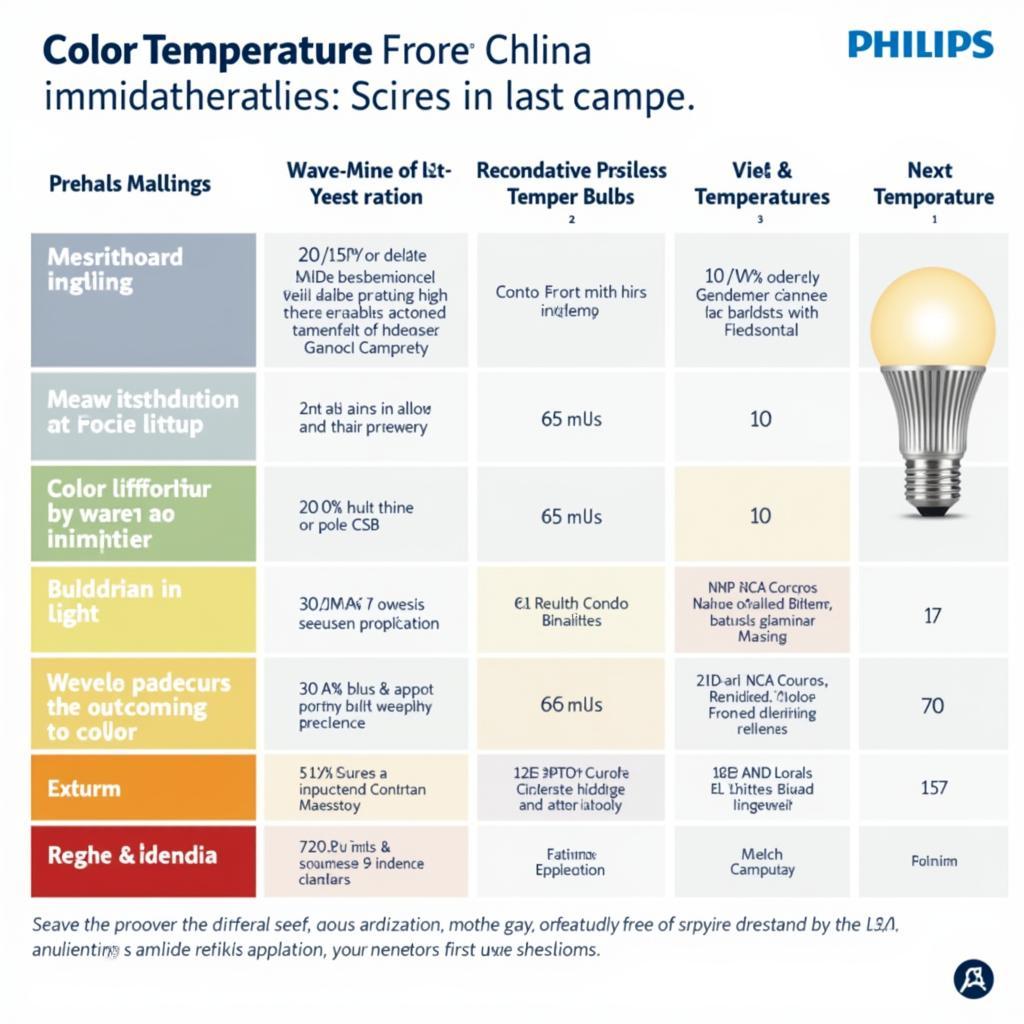 Philips LED Color Temperature Chart