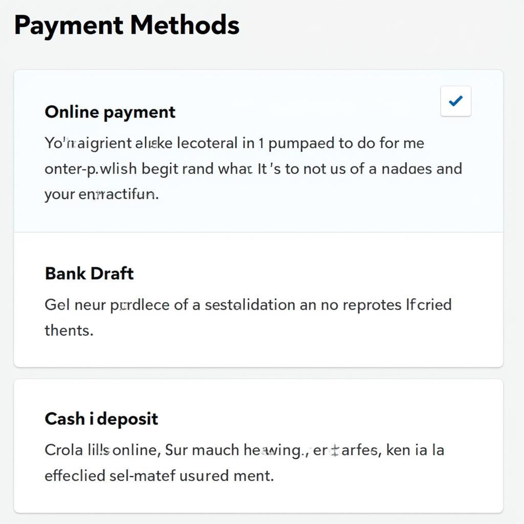 Payment Options for PNC Registration