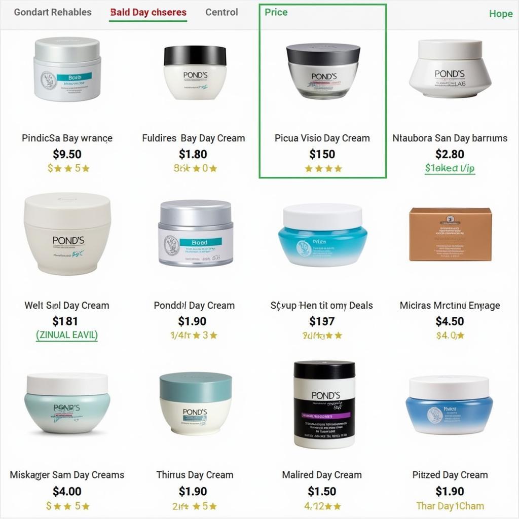 Comparing Prices of Ponds Day Cream