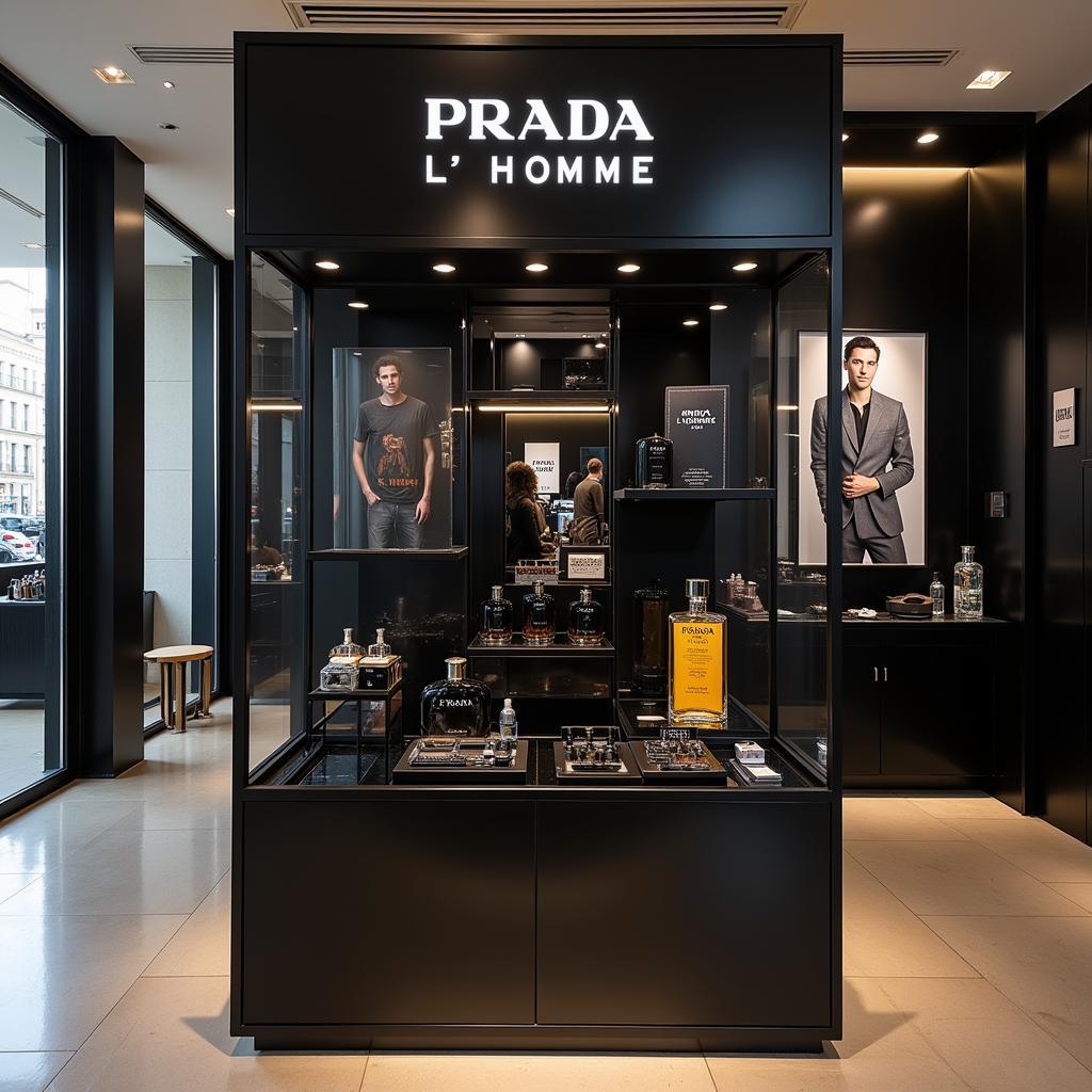 Prada L'Homme on display