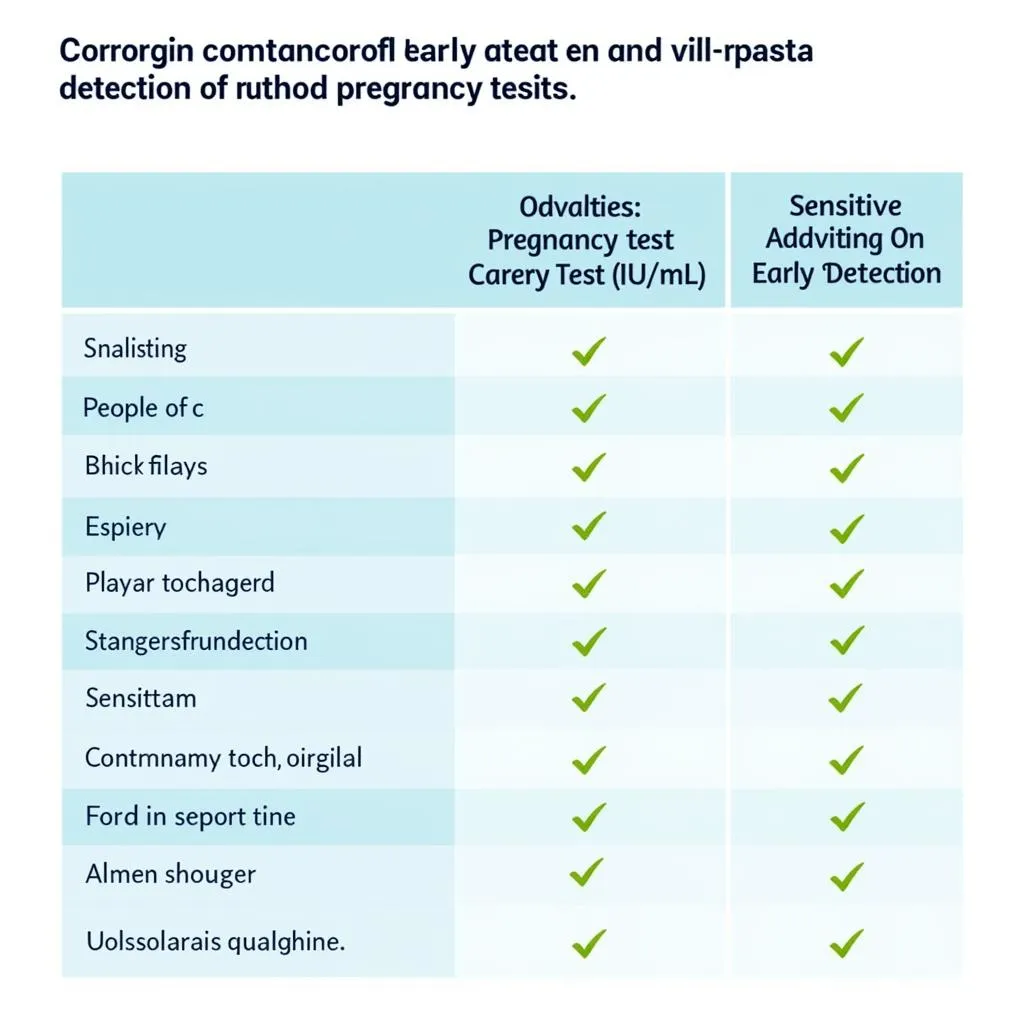 Pregnancy Test Accuracy Comparison Chart