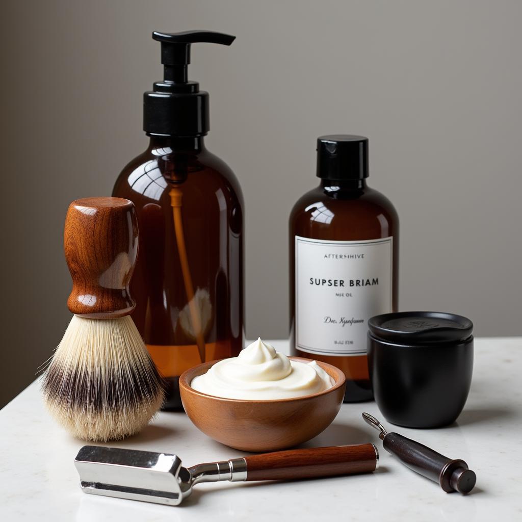 High-End Shaving Kit Components