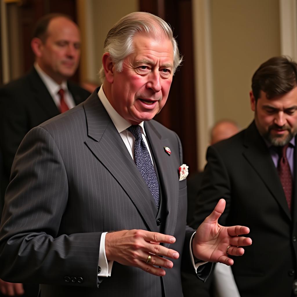 Prince Charles speaking at an event