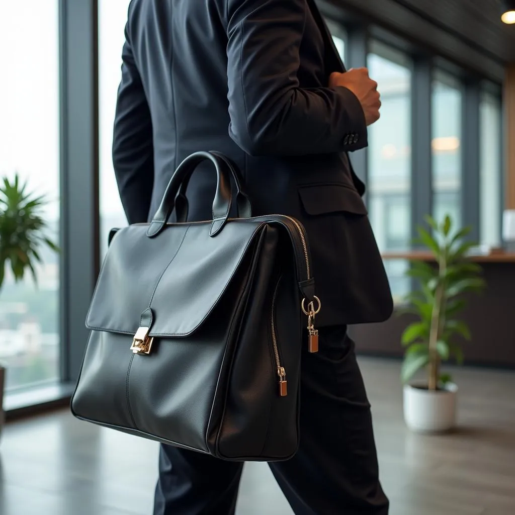 Professional Carrying a Laptop Bag