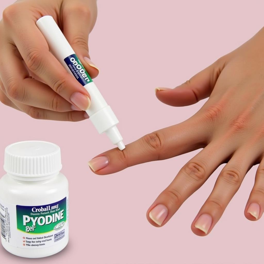 Applying Pyodine Gel to Minor Cuts