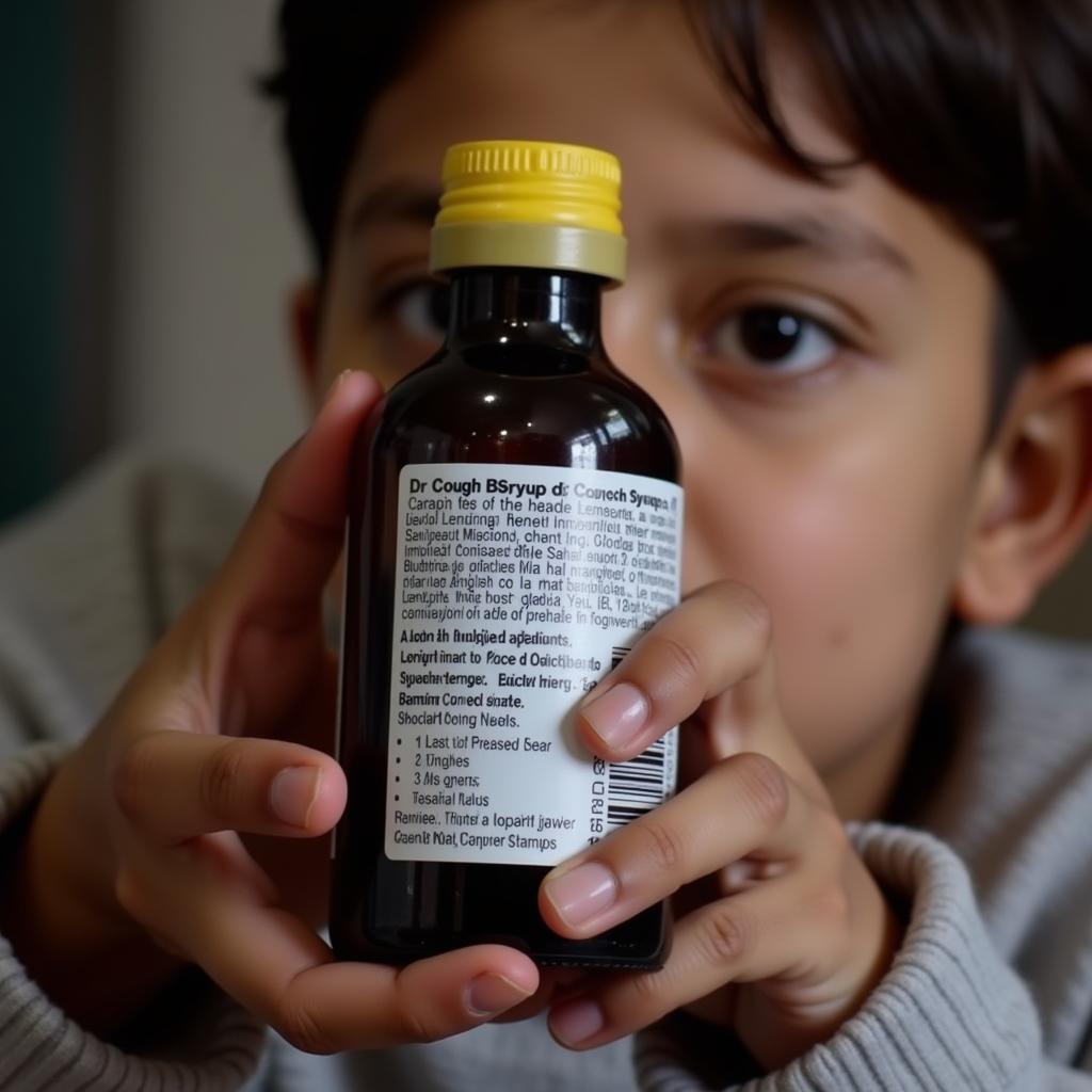 Reading Dr Cough Syrup Label