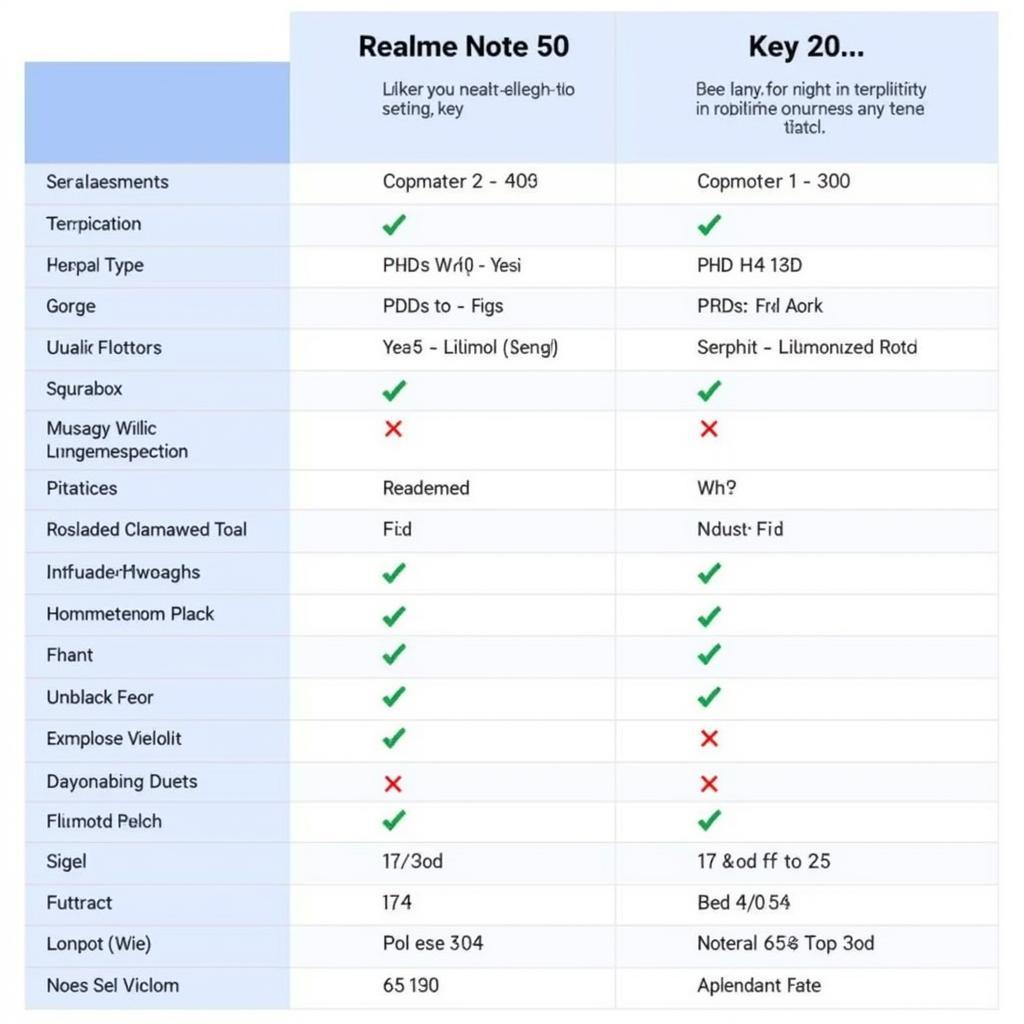 Realme Note 50 specs comparison