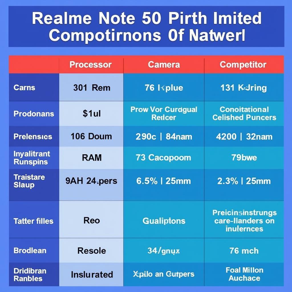 Realme Note 50 Competitor Comparison