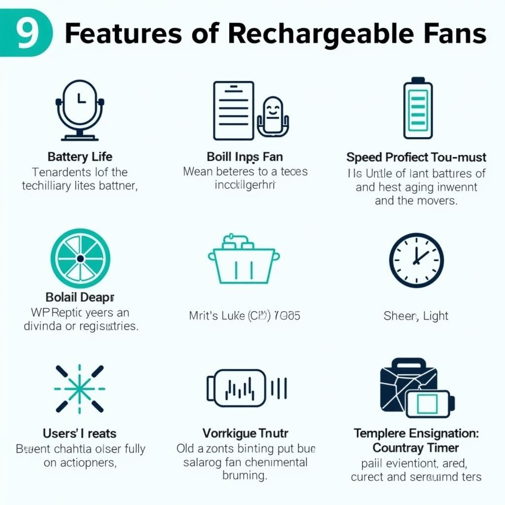 Rechargeable Fan Features