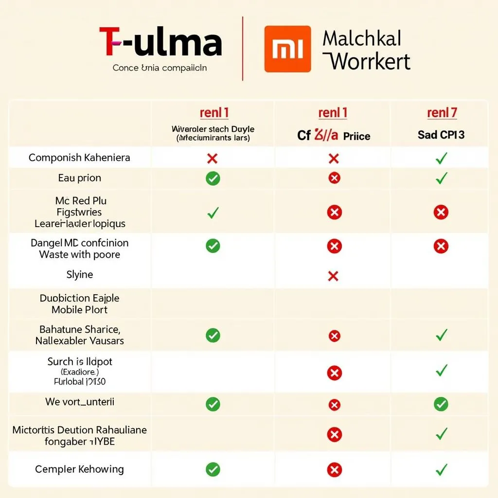 Comparing different Redmi phone models