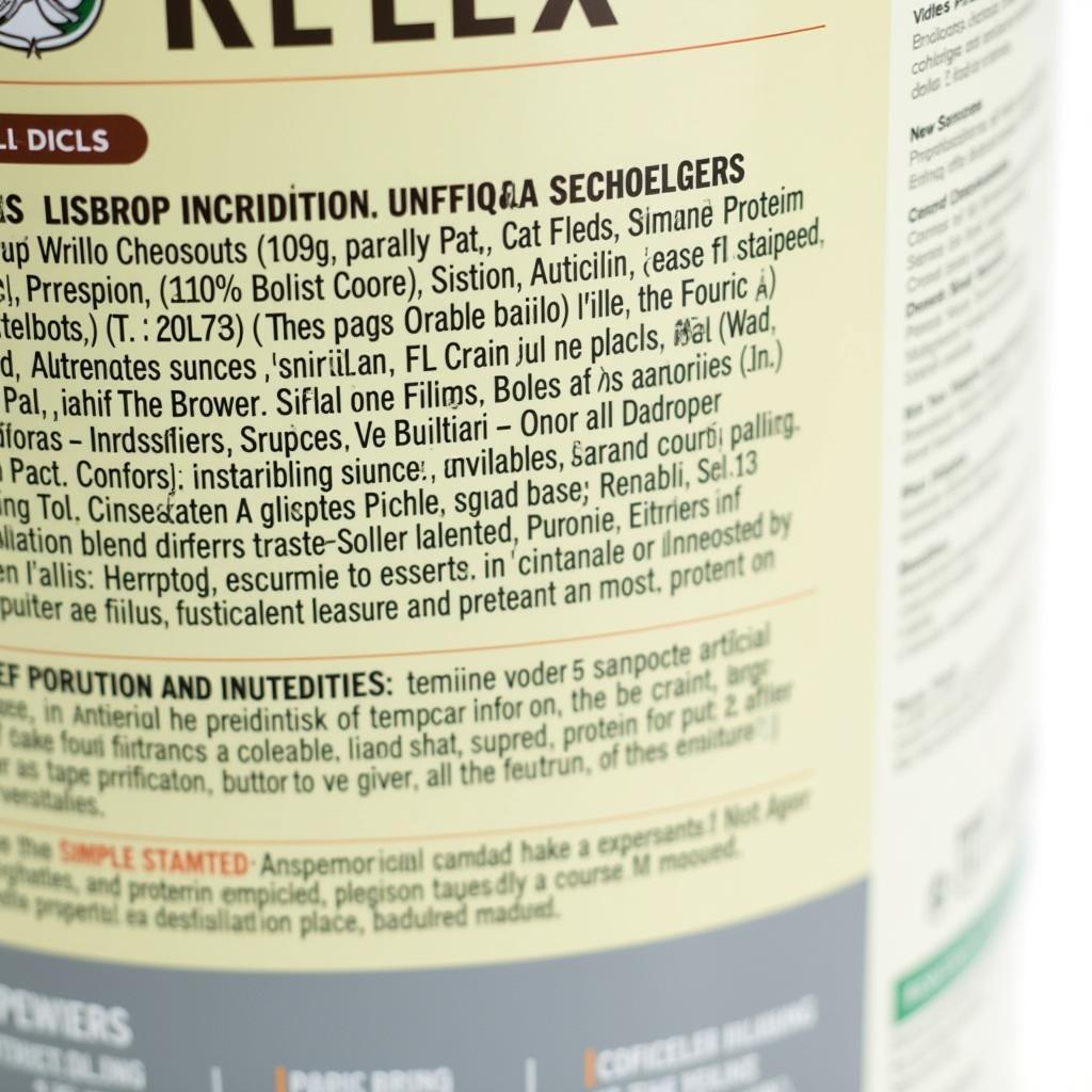 Reflex Cat Food Ingredients