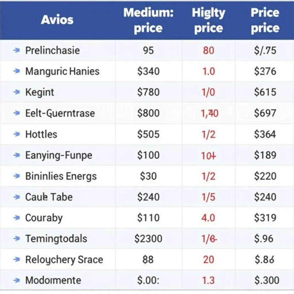 Refrigerator Price Comparison Chart