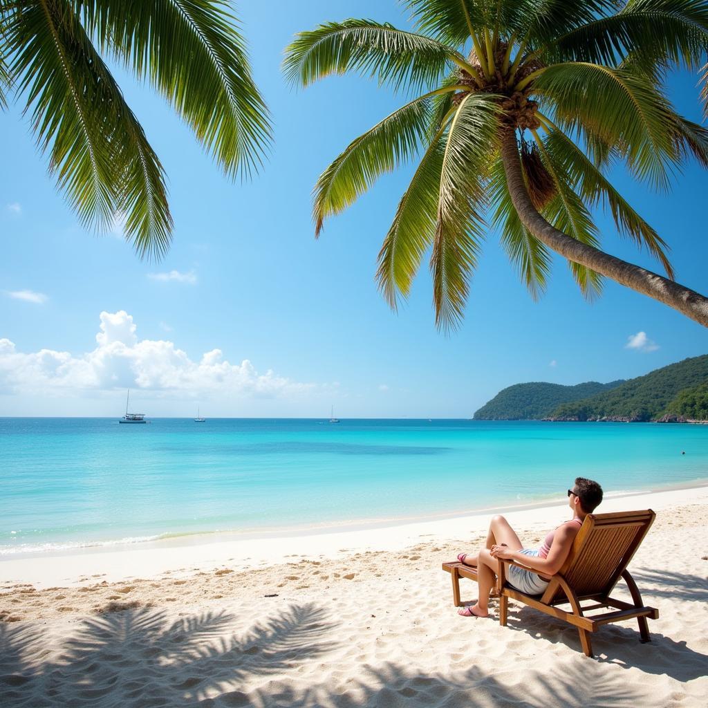 Relaxing on Phuket Beach