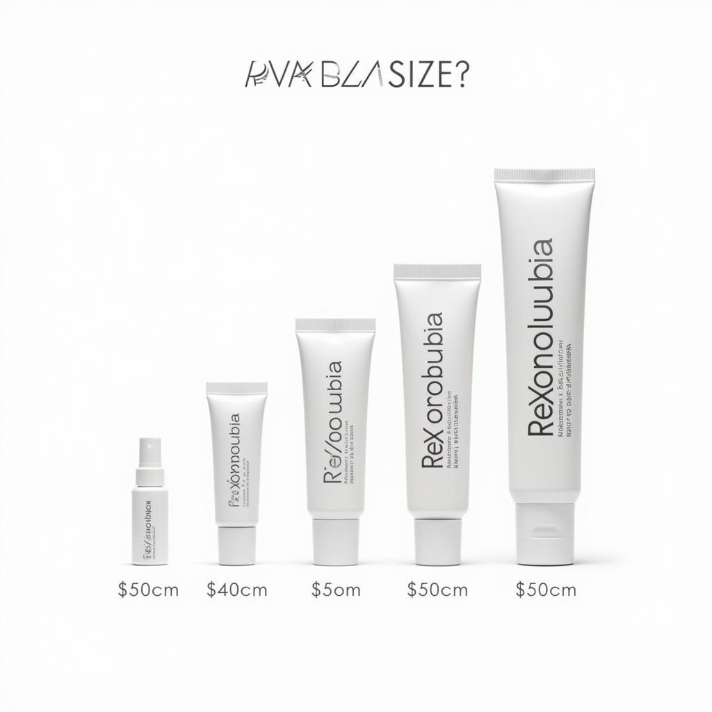 Different sizes of Rexorubia cream tubes