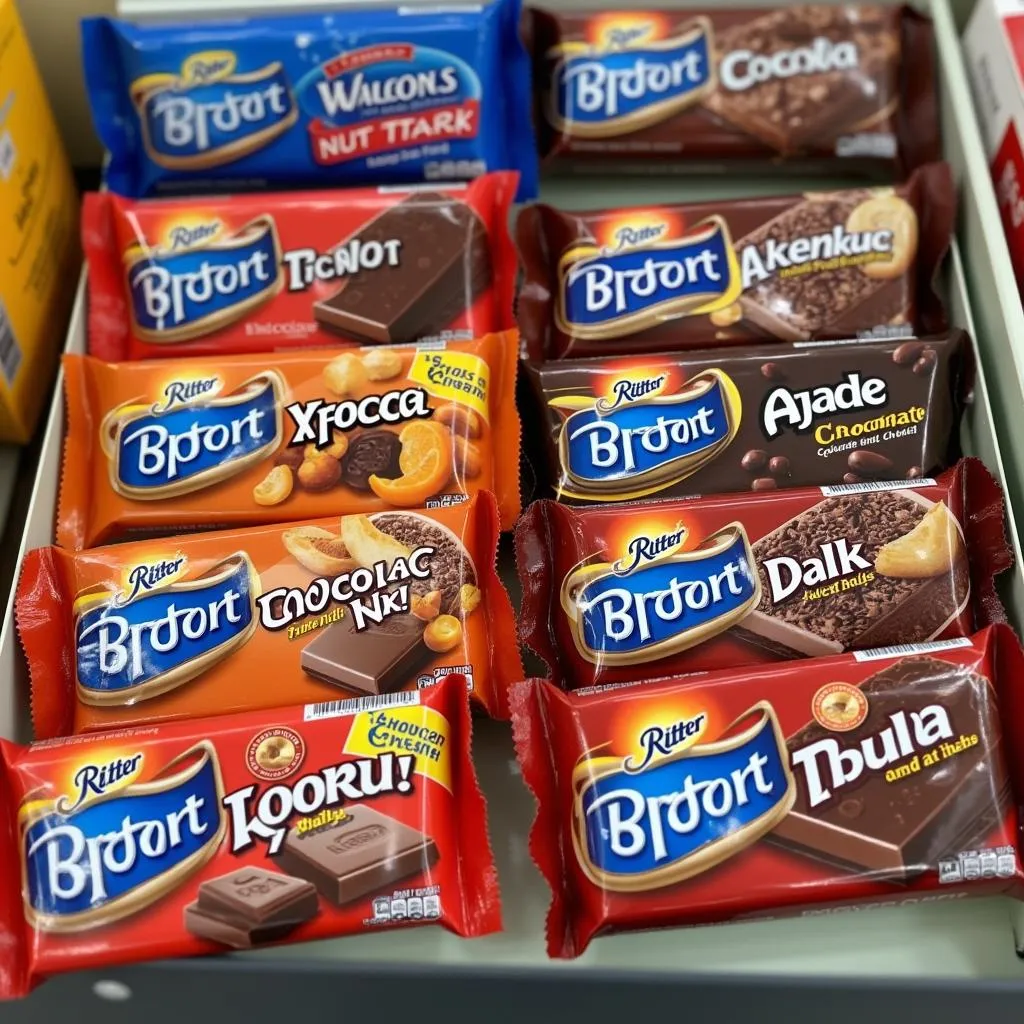 Ritter Sport Chocolate Display at a Supermarket in Pakistan