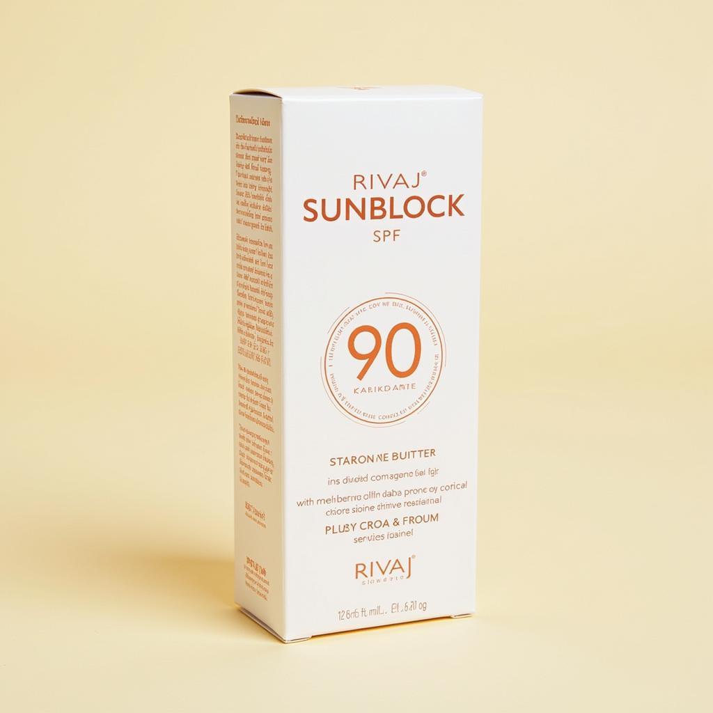 Rivaj Sunblock SPF 90 Packaging