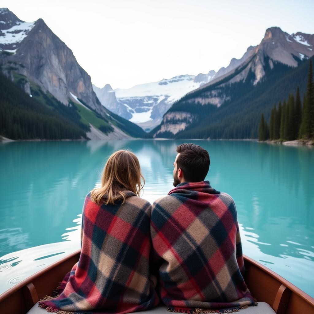 Romantic boat ride on Attabad Lake during honeymoon