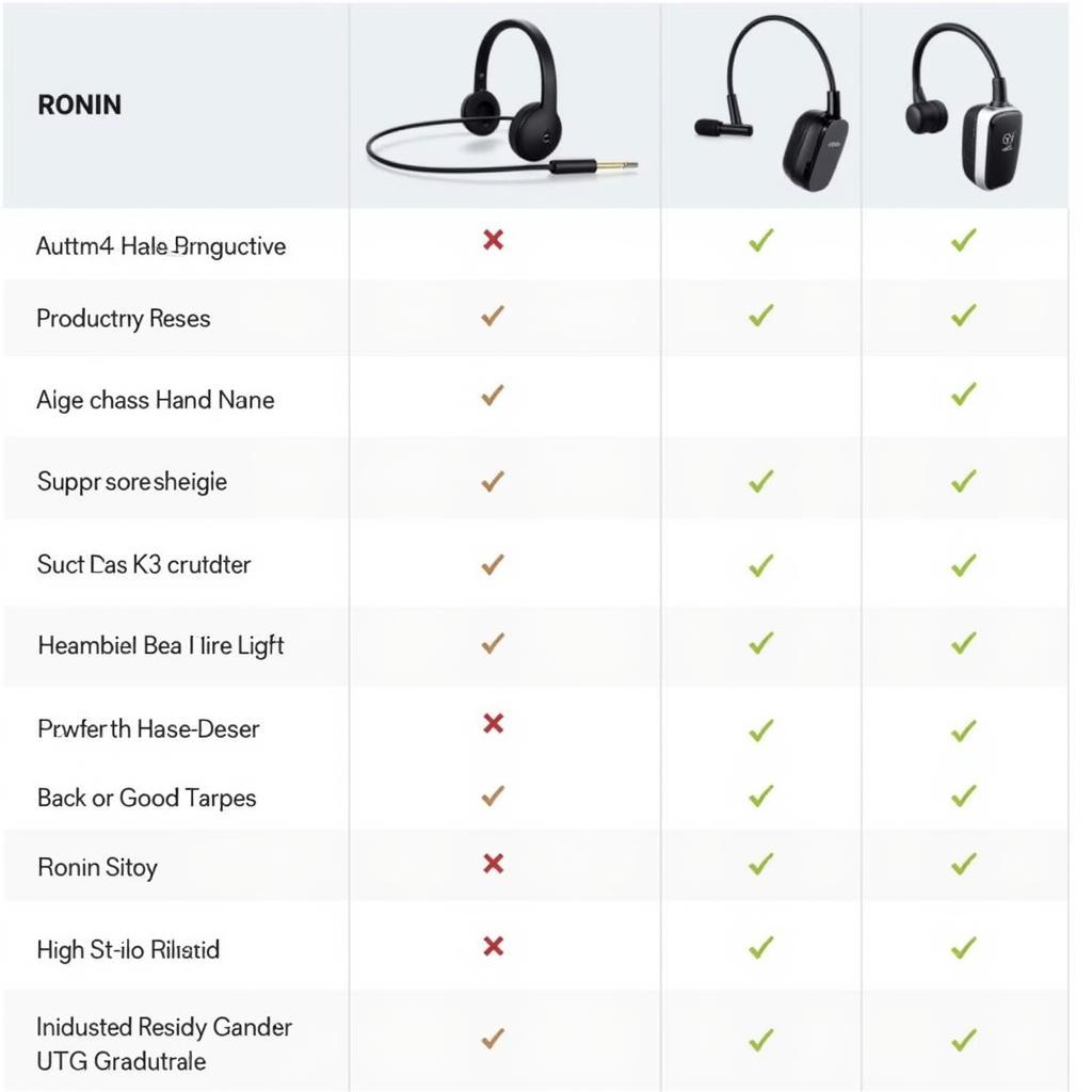 Ronin Handsfree Devices Features Comparison