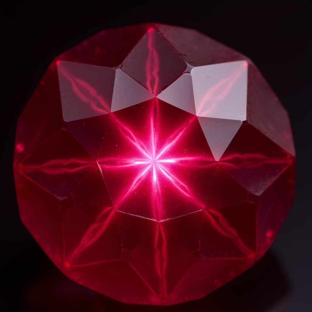 Expertly Cut Ruby Star Stone