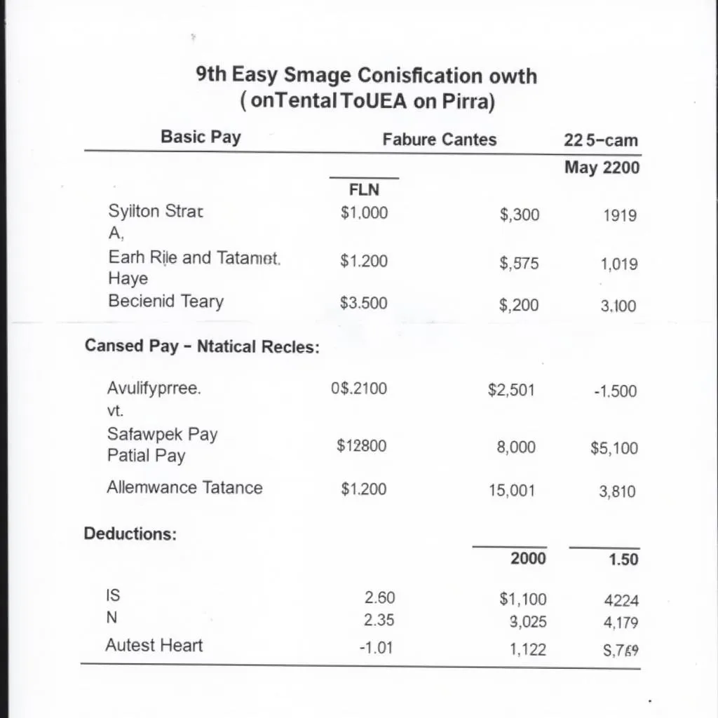 Salary Slip Sample - Pakistan 9th Scale