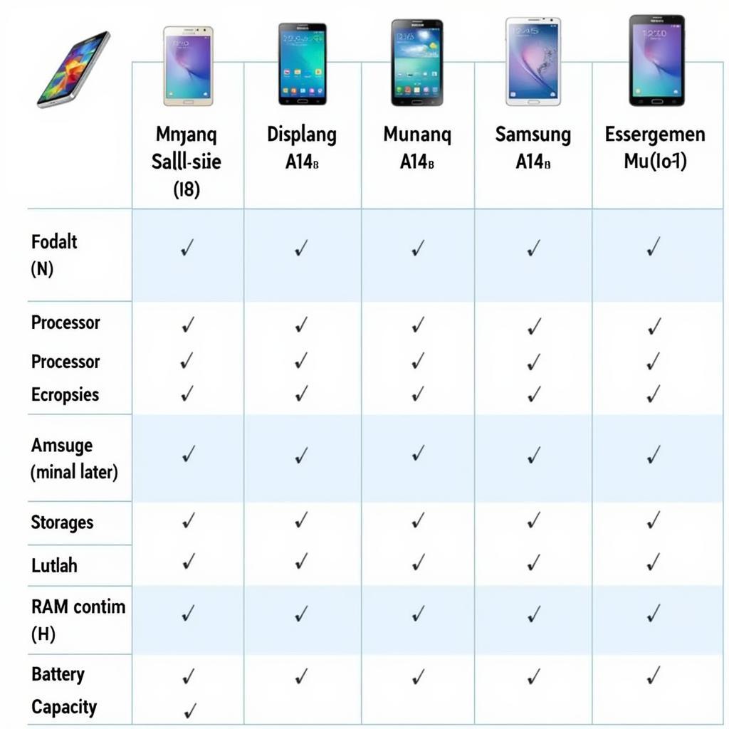 Samsung A04e Comparison Chart in Pakistan